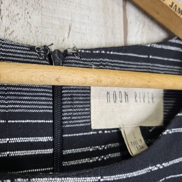 Anthropologie Moon River Denmark Dress. Size Large. Black & White. - Picture 2 of 10